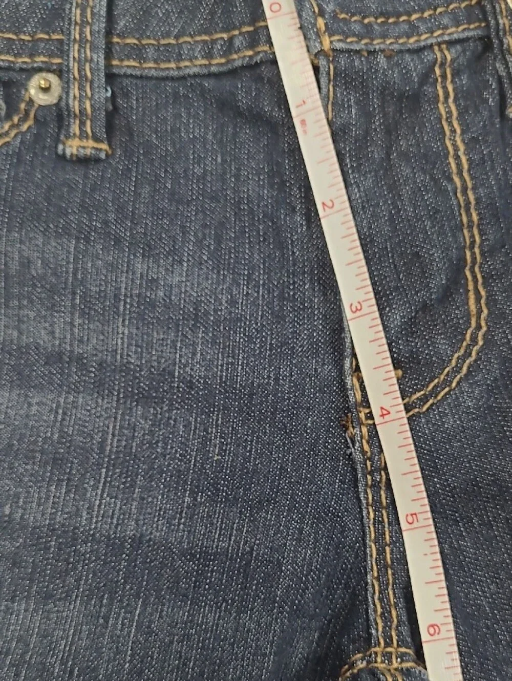 Domaine Girls Flared Jeans in Dark Blue Mid Rise Confort Stretch  Zippec Sz 10